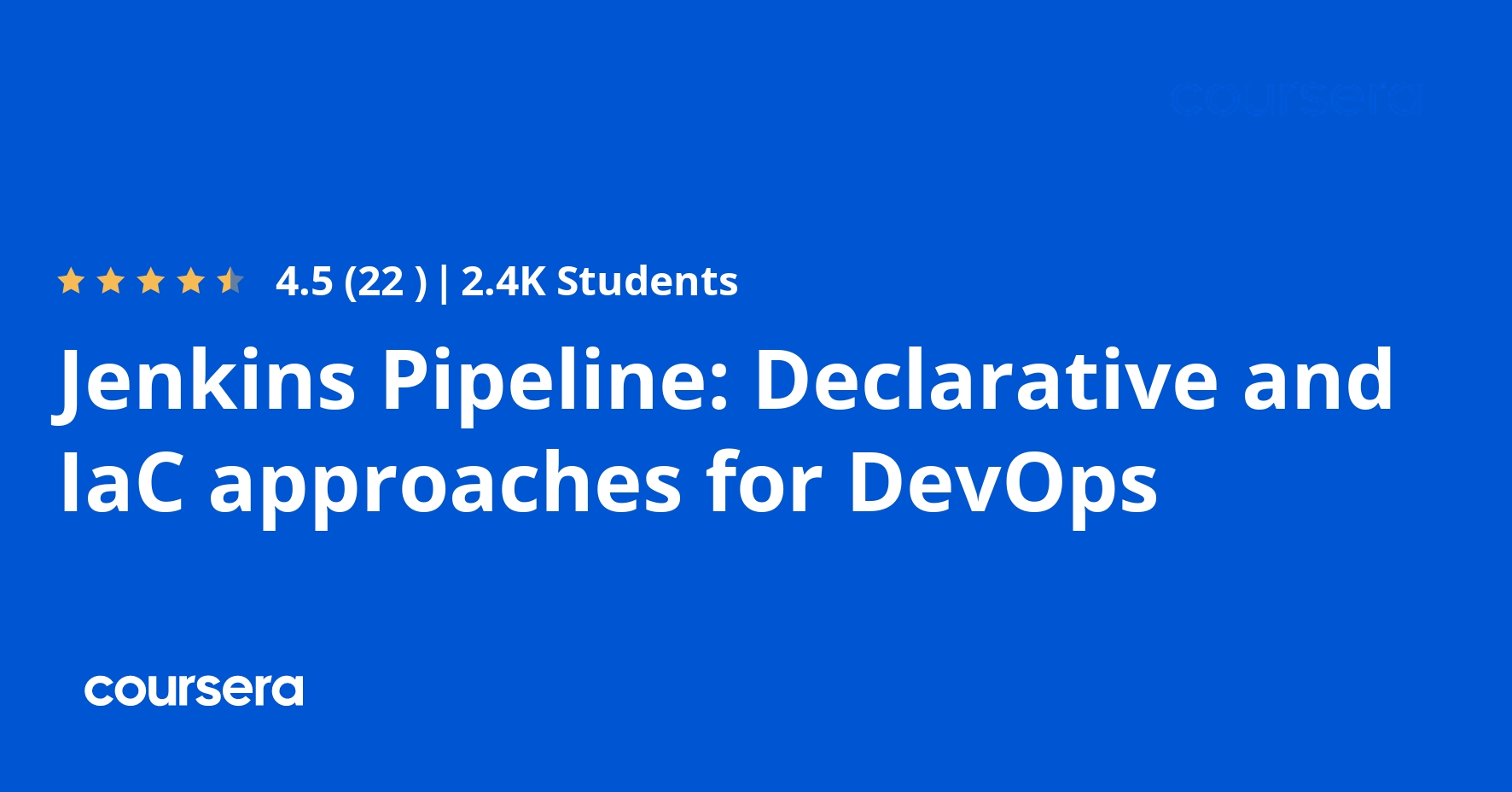 Jenkins Pipeline Declarative and IaC approaches for DevOps