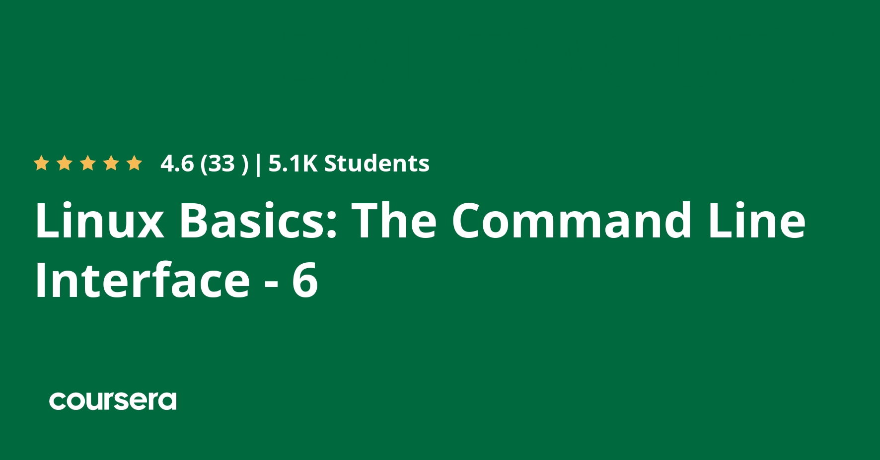 Linux Basics The Command Line Interface 6 Coursera