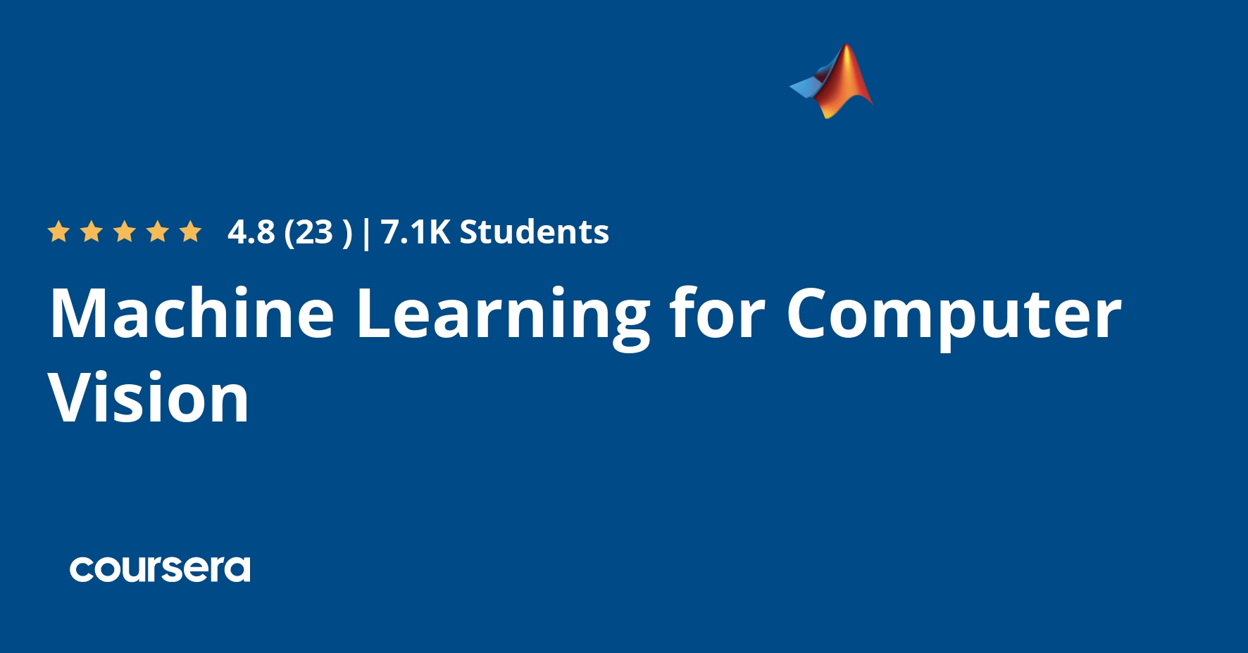 Machine Learning for Computer Vision Coursera