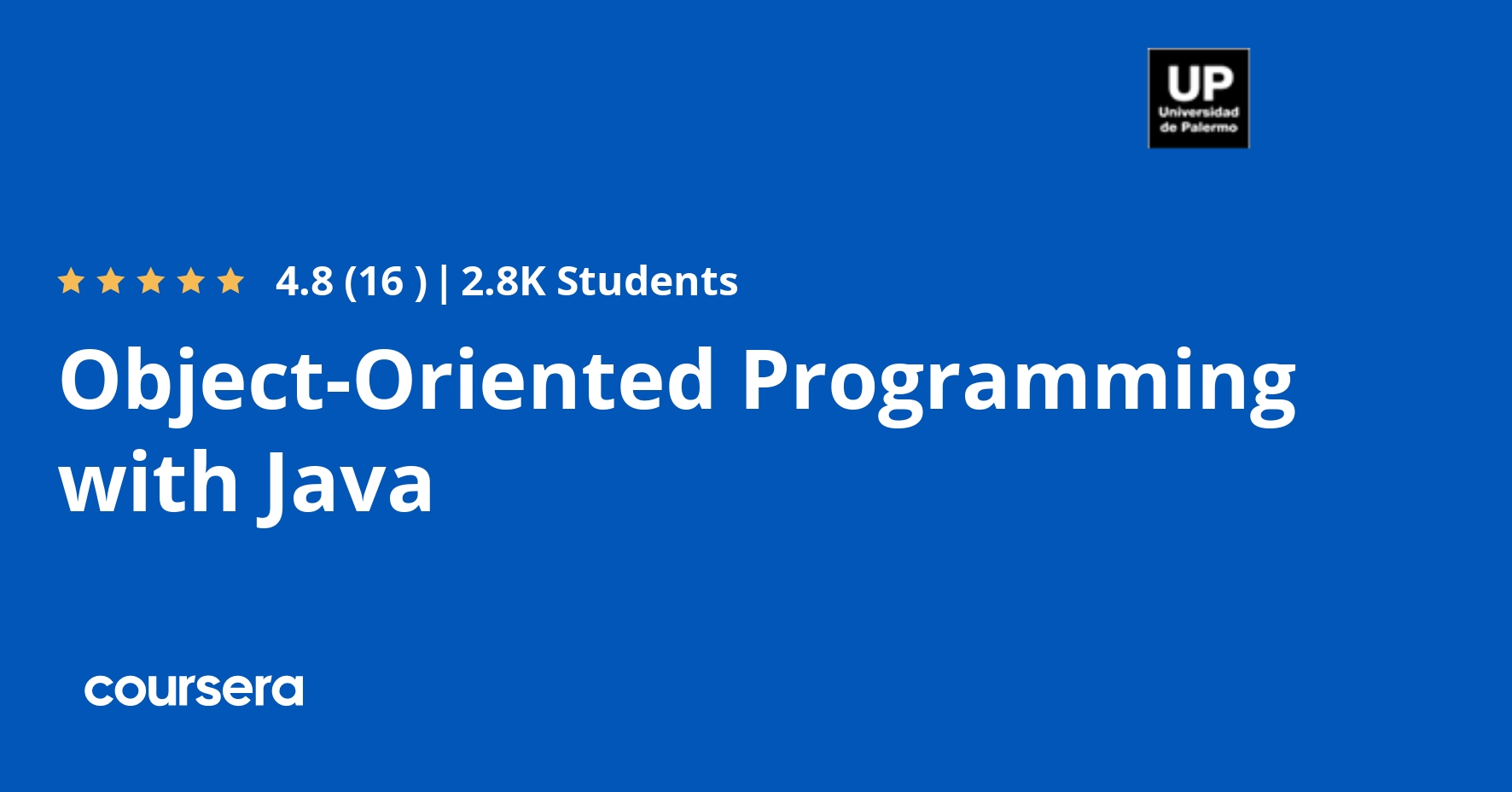 ObjectOriented Programming with Java Coursera