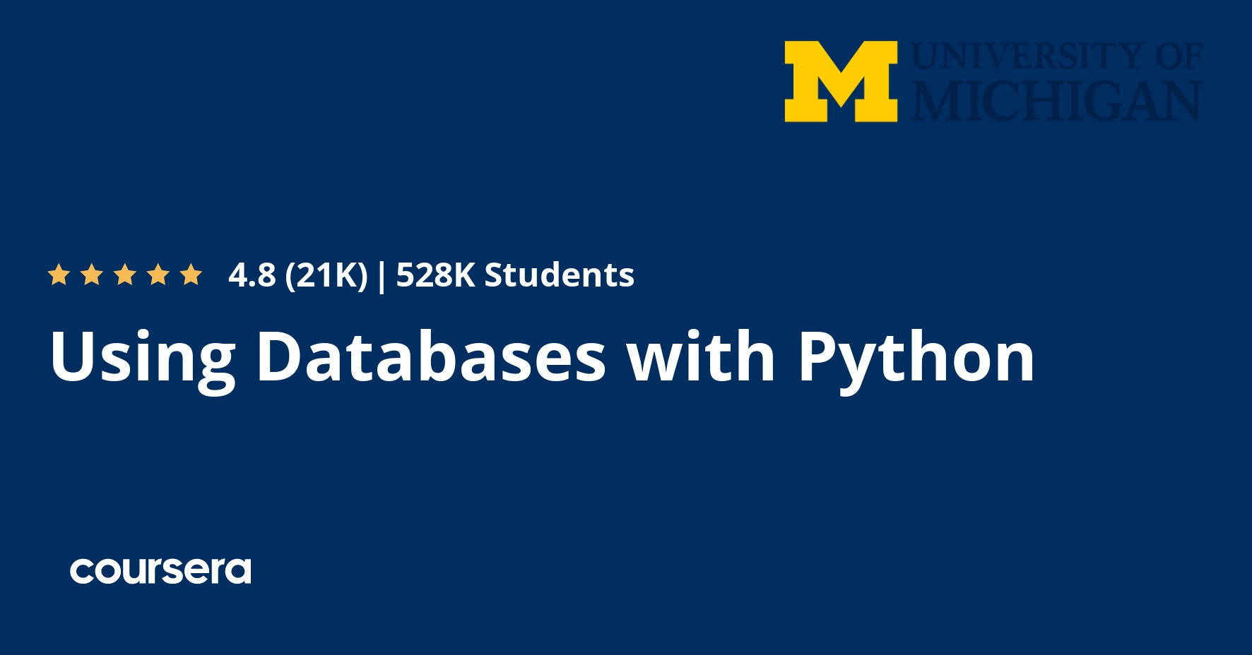 Using Databases with Python Coursera