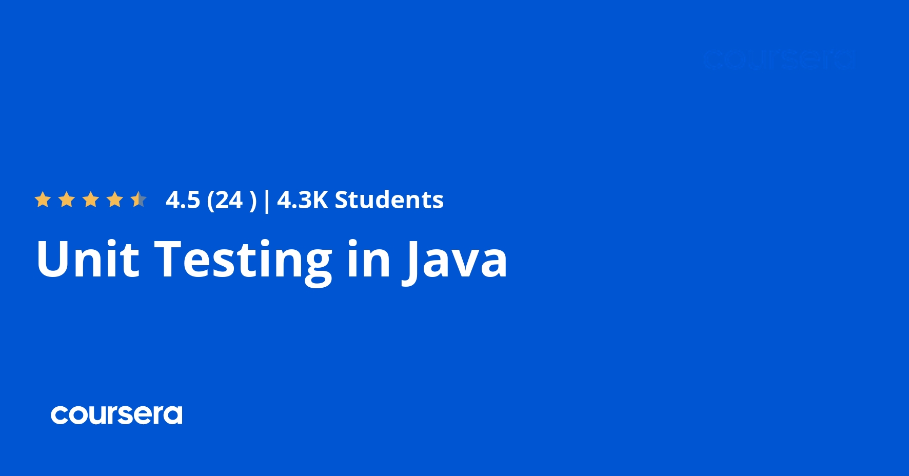 Unit Testing in Java