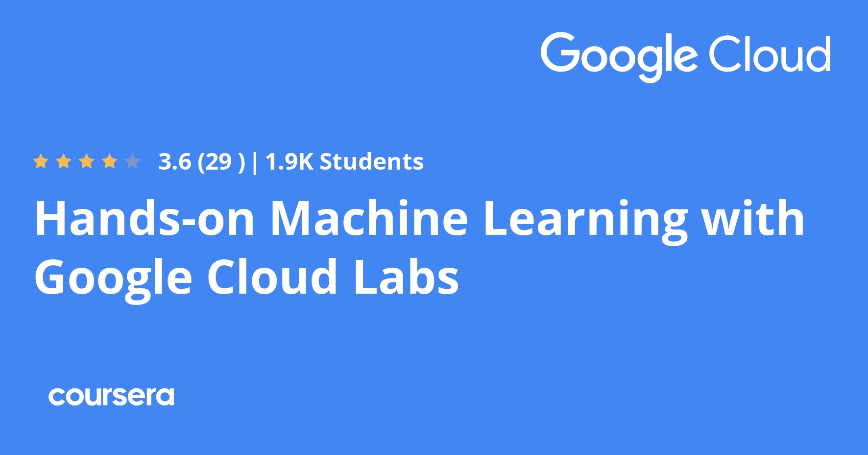 Handson Machine Learning with Google Cloud Labs Coursera Handson Machine Learning with Google Cloud Labs Coursera