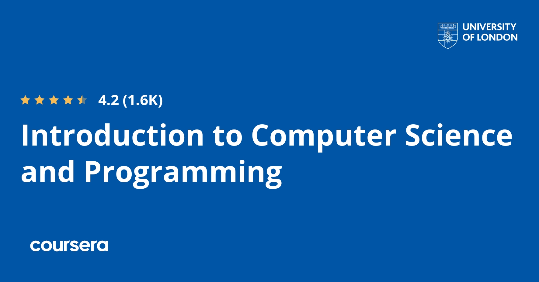 Introduction to Computer Science and Programming Coursera