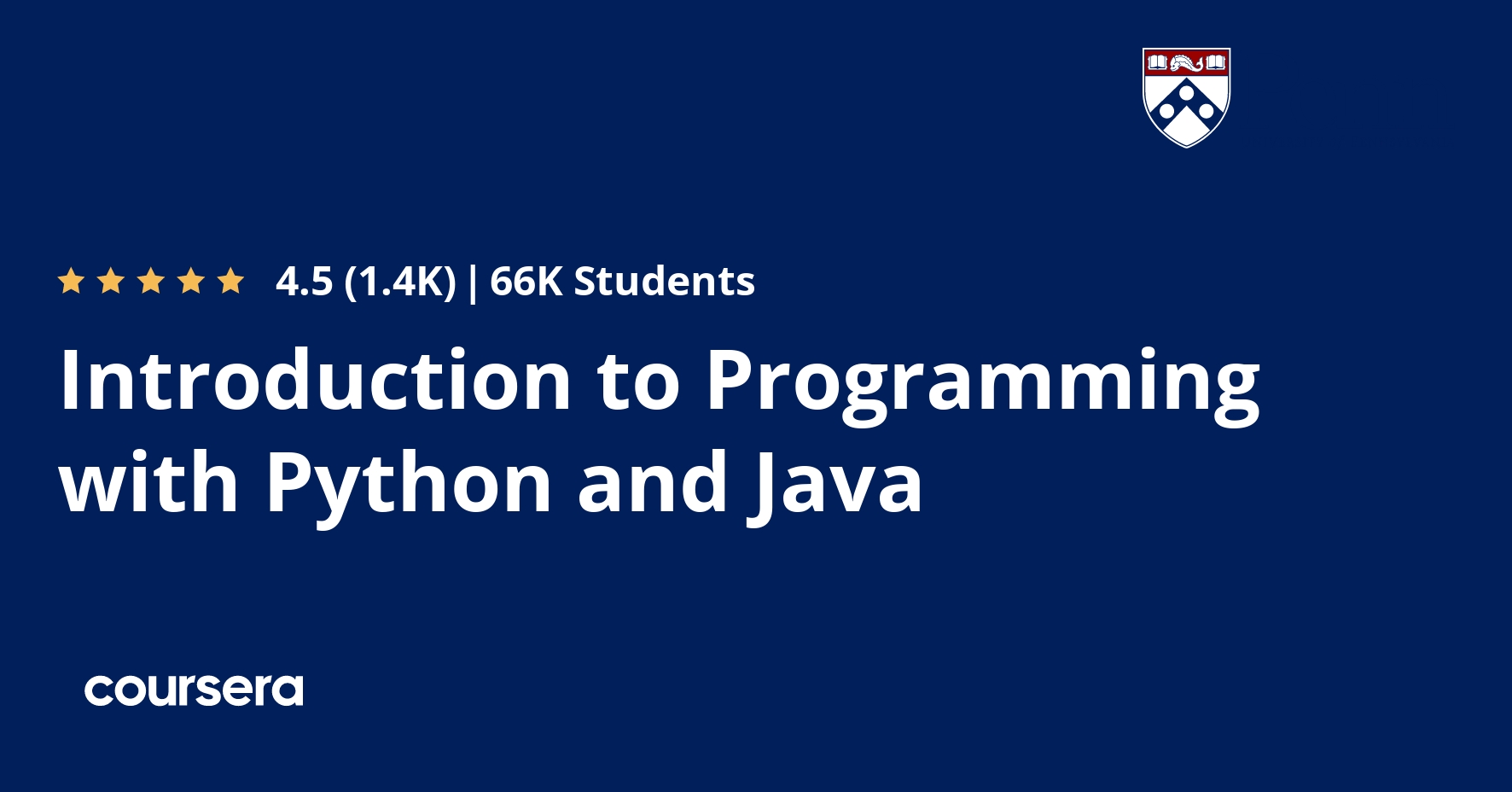 Introduction to Programming with Python and Java Coursera