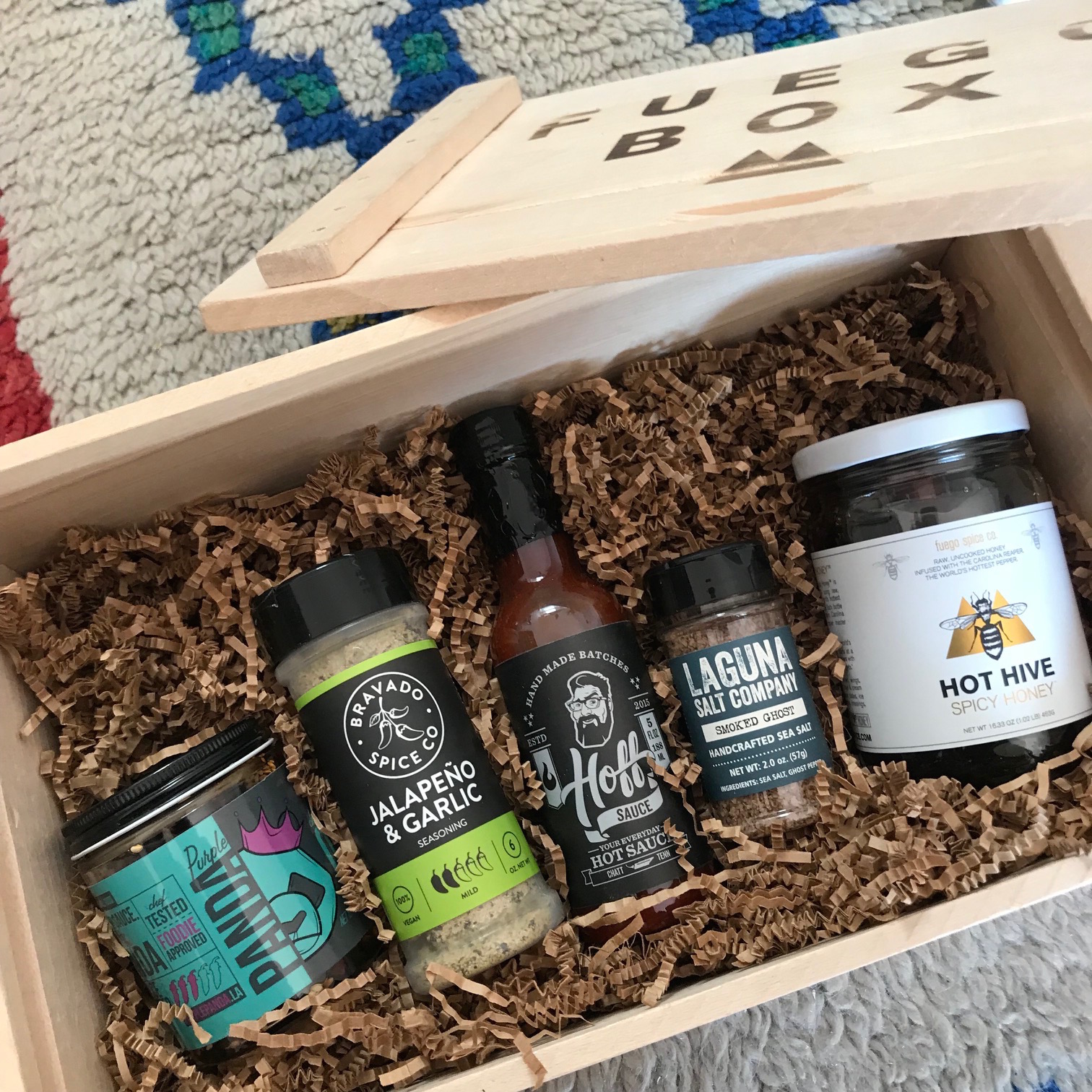 Spicy Box of Awesome Hot Sauce Gift Set Fuego Box