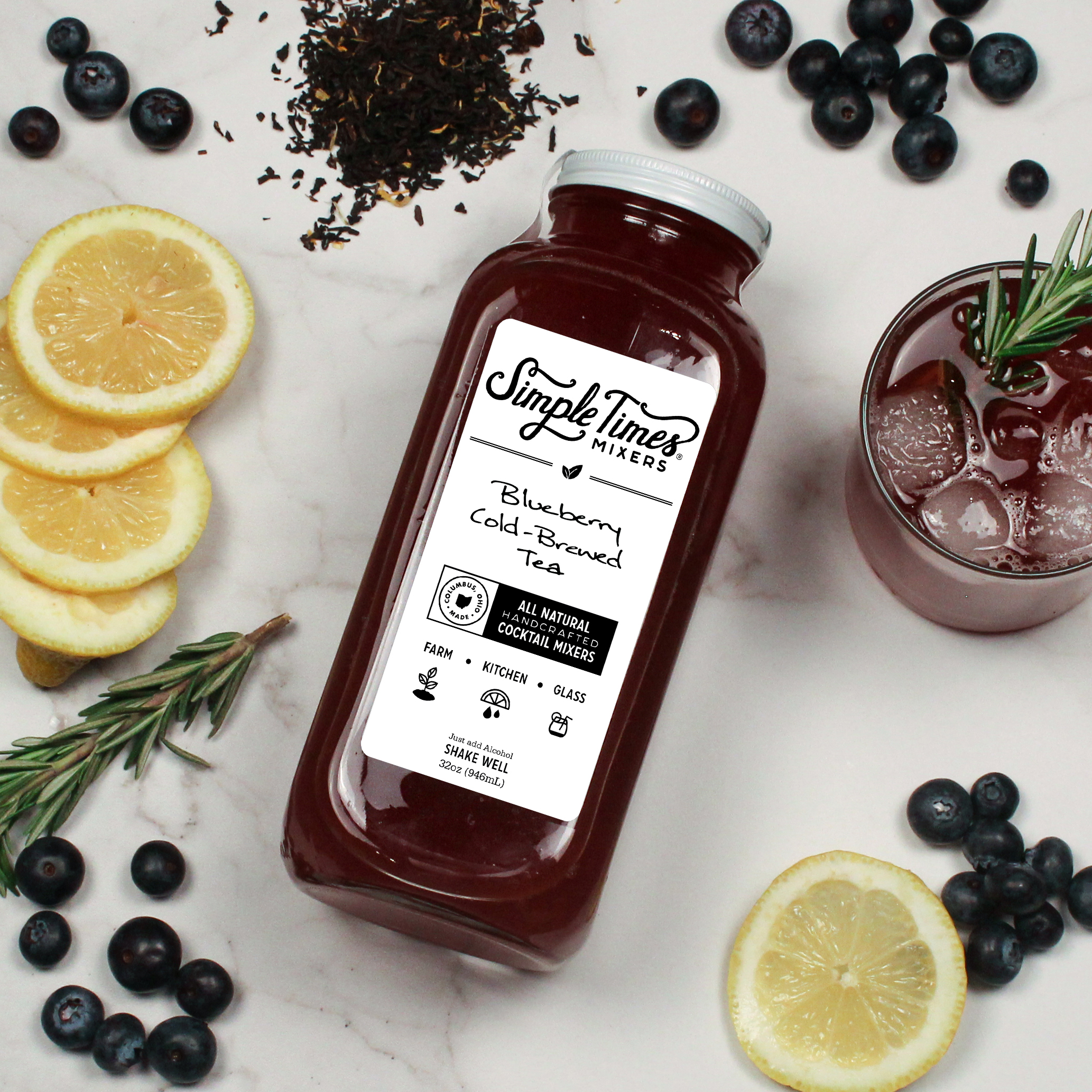 Blueberry ColdBrewed Tea Simple Times Mixers