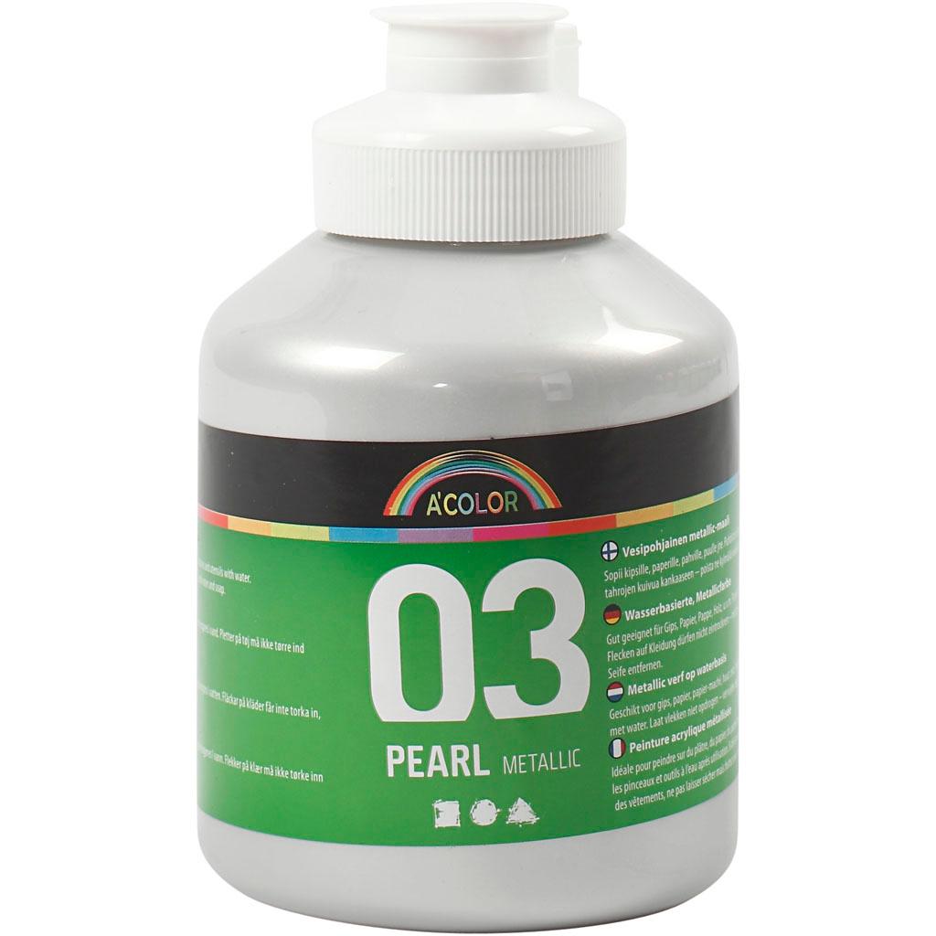 Acolor Metallic Paint, Silver, 03 Metallic, 500 ml CC32230