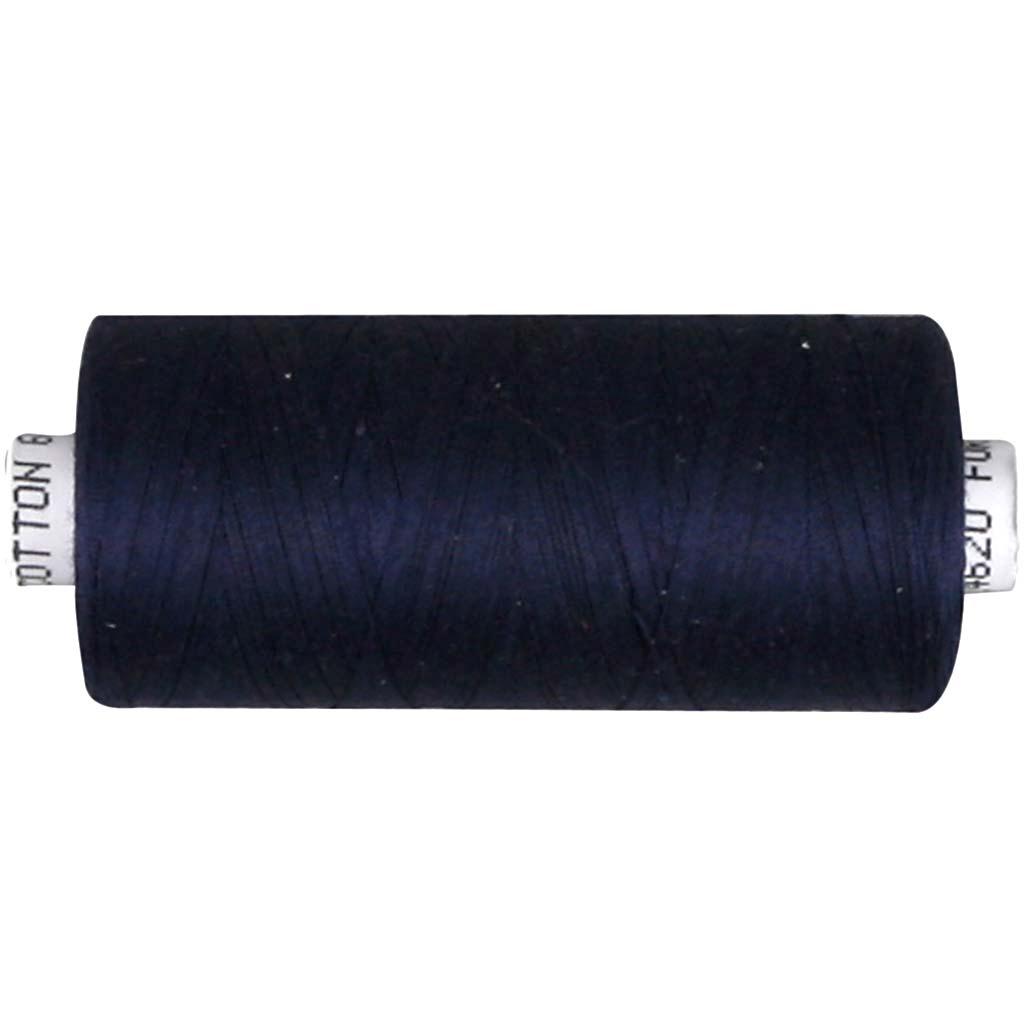 Sewing Thread, Navy Blue, Cotton, 1000 m CC41290 Craftsuprint