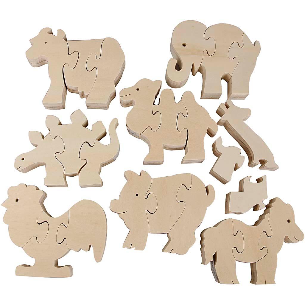 Animal Jigsaw Puzzle, 910,5 cm, Poly Wood, 8 Asstd CC57725