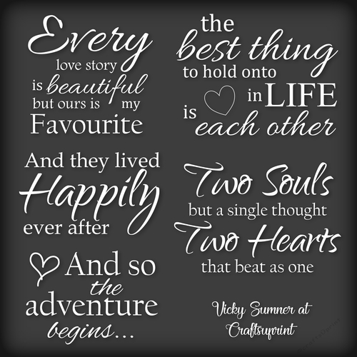 Romance Word Art CUP945978_43136 Craftsuprint