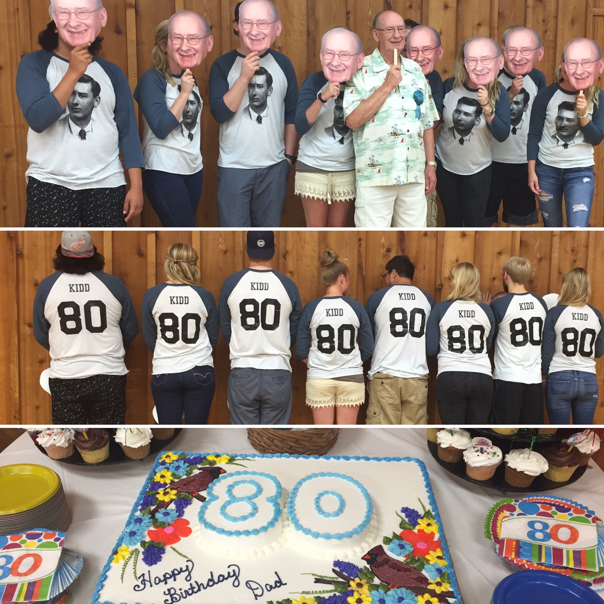 Custom TShirts for Happy 80th Birthday, Grandpa L. Kidd Love
