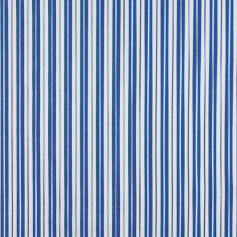 B461 Blue Ticking Striped Outdoor Marine Acrylic Upholstery Fabric By