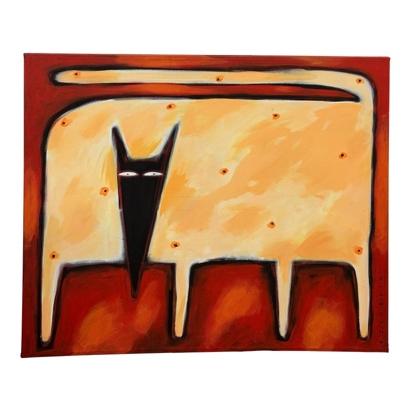 “Painting of the Dog”by Juan Ezcurdia. Original Art Acrylic on Canvas
