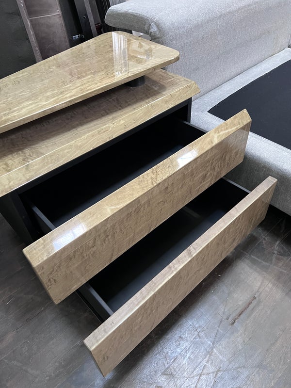 European King Size Giovanni Offredi for Saporiti Italian Lacquered Wood