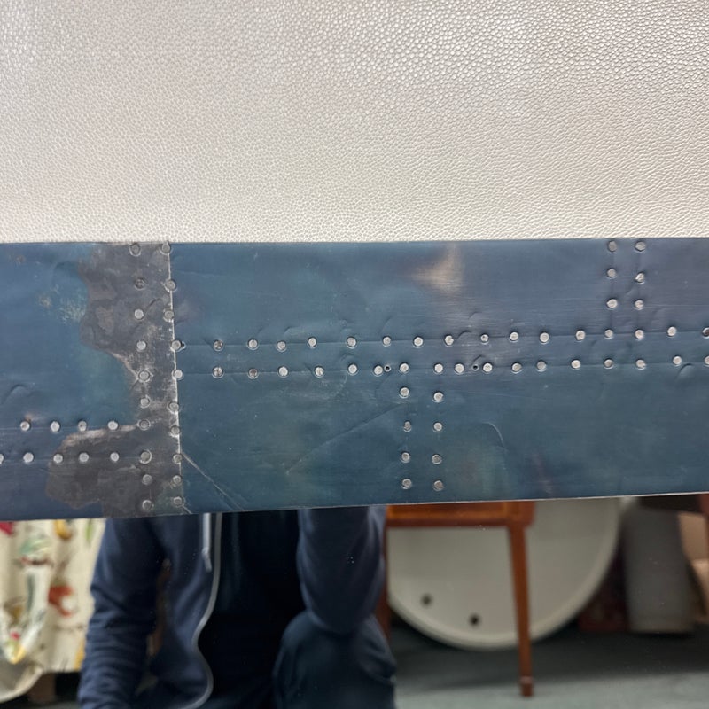 Restoration Hardware Metal Clad Floor Leaner/ Wall Mirror Design Plus