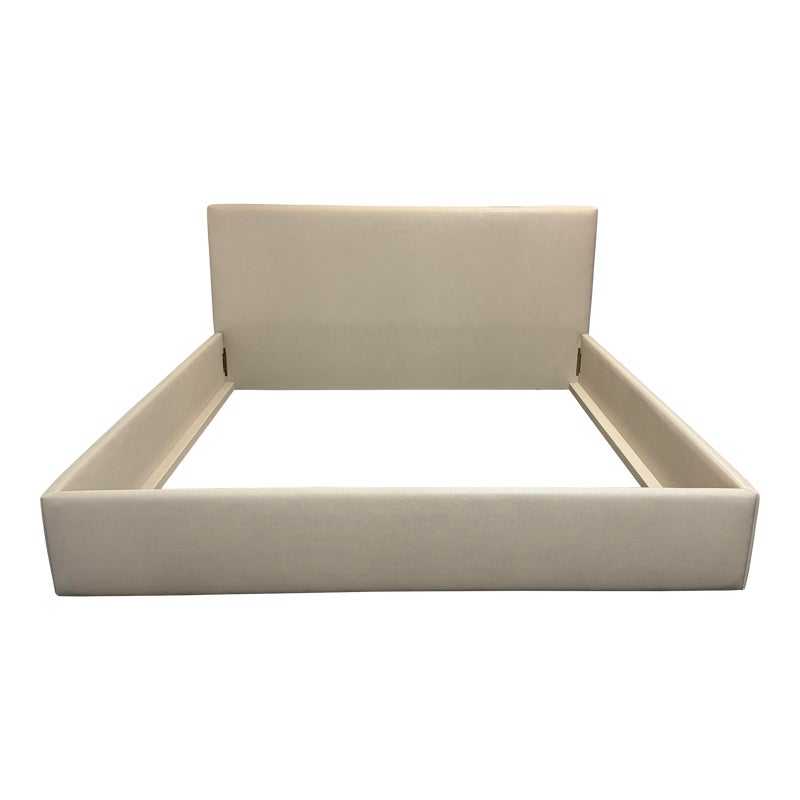 Eastern King Size Thomas Pheasant for Baker Furniture Leather Bed Frame