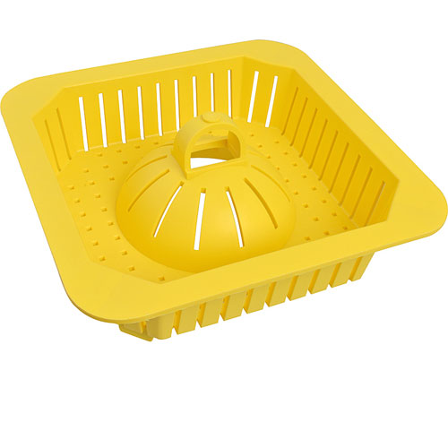 1021202 BASKET,FLOOR DRAIN (9"SQ,YLLW)