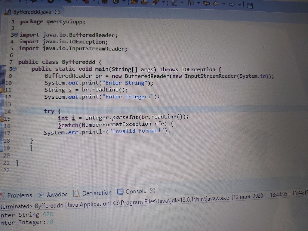 Try... catch in Java CodeChef Discuss