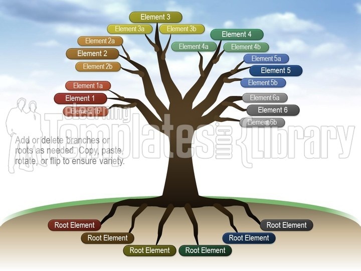 Tree Diagrams Graphic for PowerPoint Presentation Templates