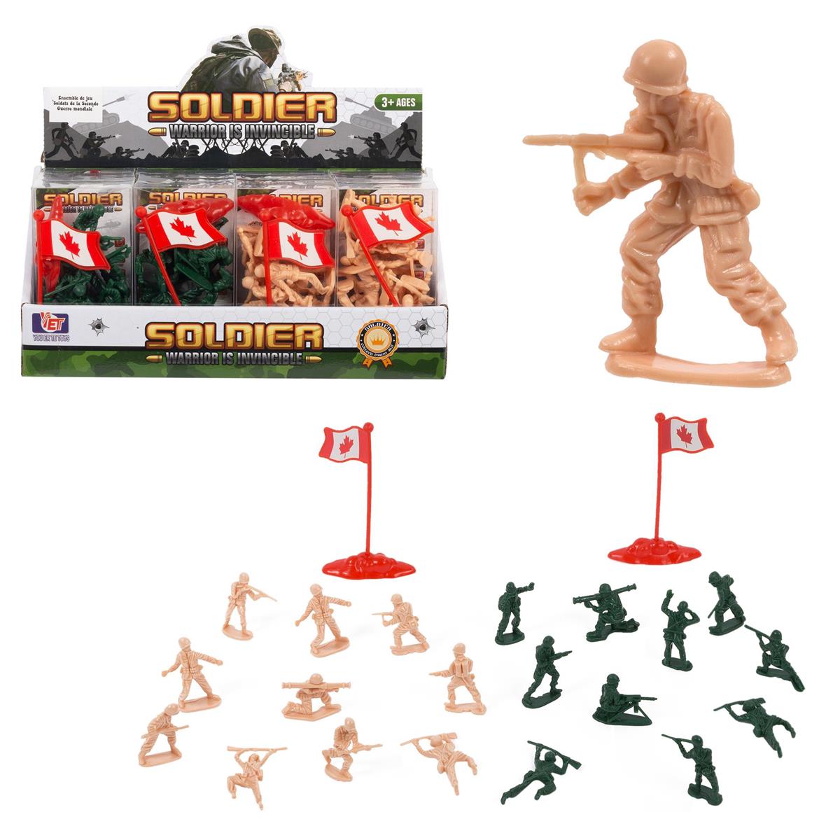 World War II Toy Soldiers Play Set 2 Asst., 16 box/dsp
