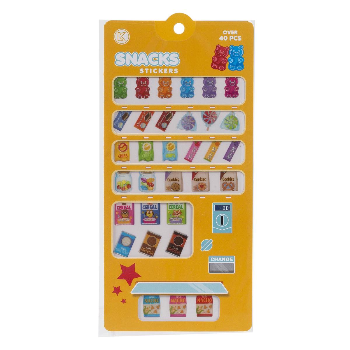 Woody's, Vending Machine Stickers, Snacks, 40pcs Stickers, pbh