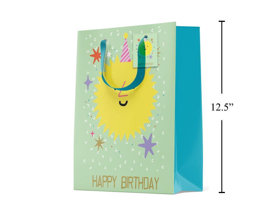 Paper T., Large Gift Bag, Bday Sun, Matte/HS,