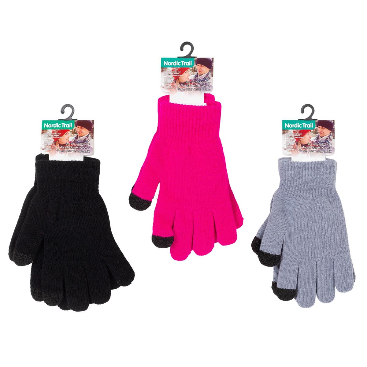 Nordic T. Adult Touch Screen Magic Glove, 3/C,One Size,header w/jhook