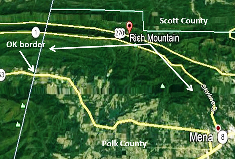 Rich Mountain Map Encyclopedia of Arkansas