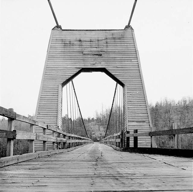 Cleburne County Suspension Bridge Encyclopedia of Arkansas
