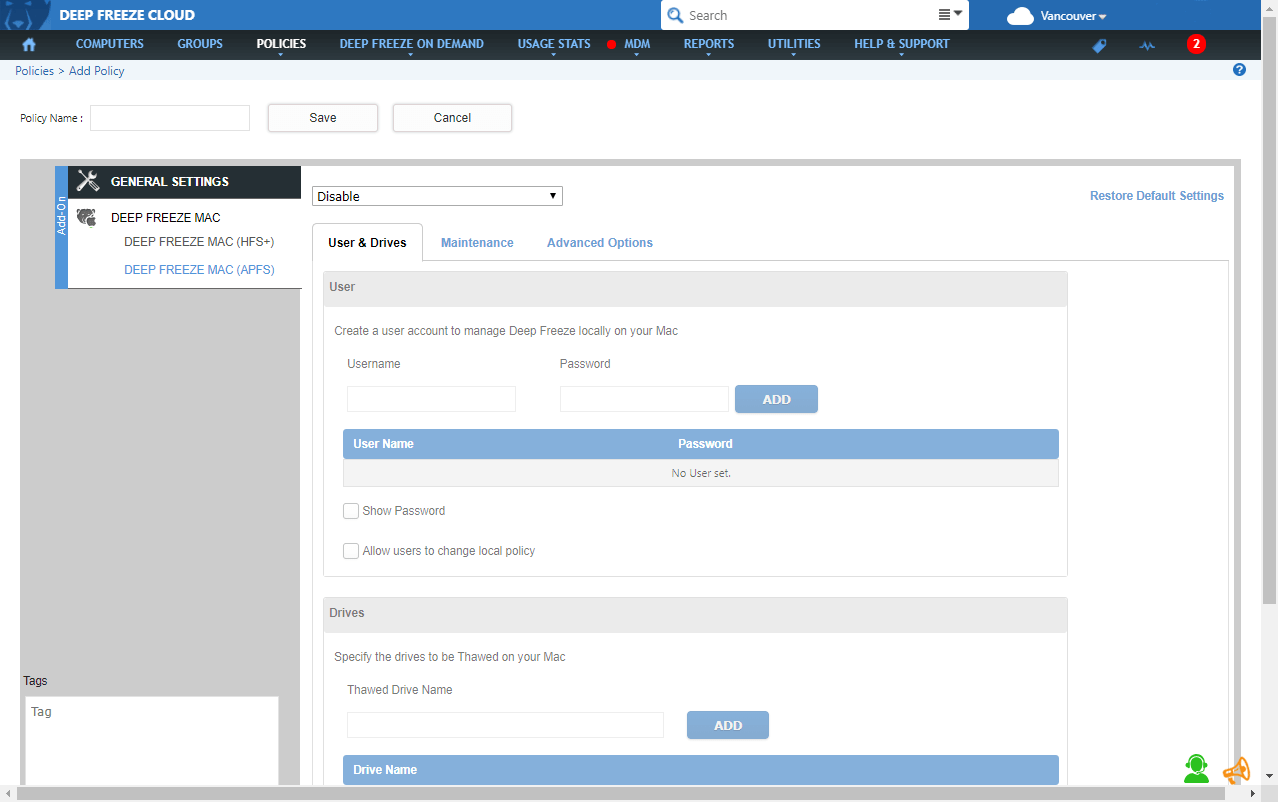 Deep Freeze Mac APFS Support Now in Deep Freeze Cloud Faronics