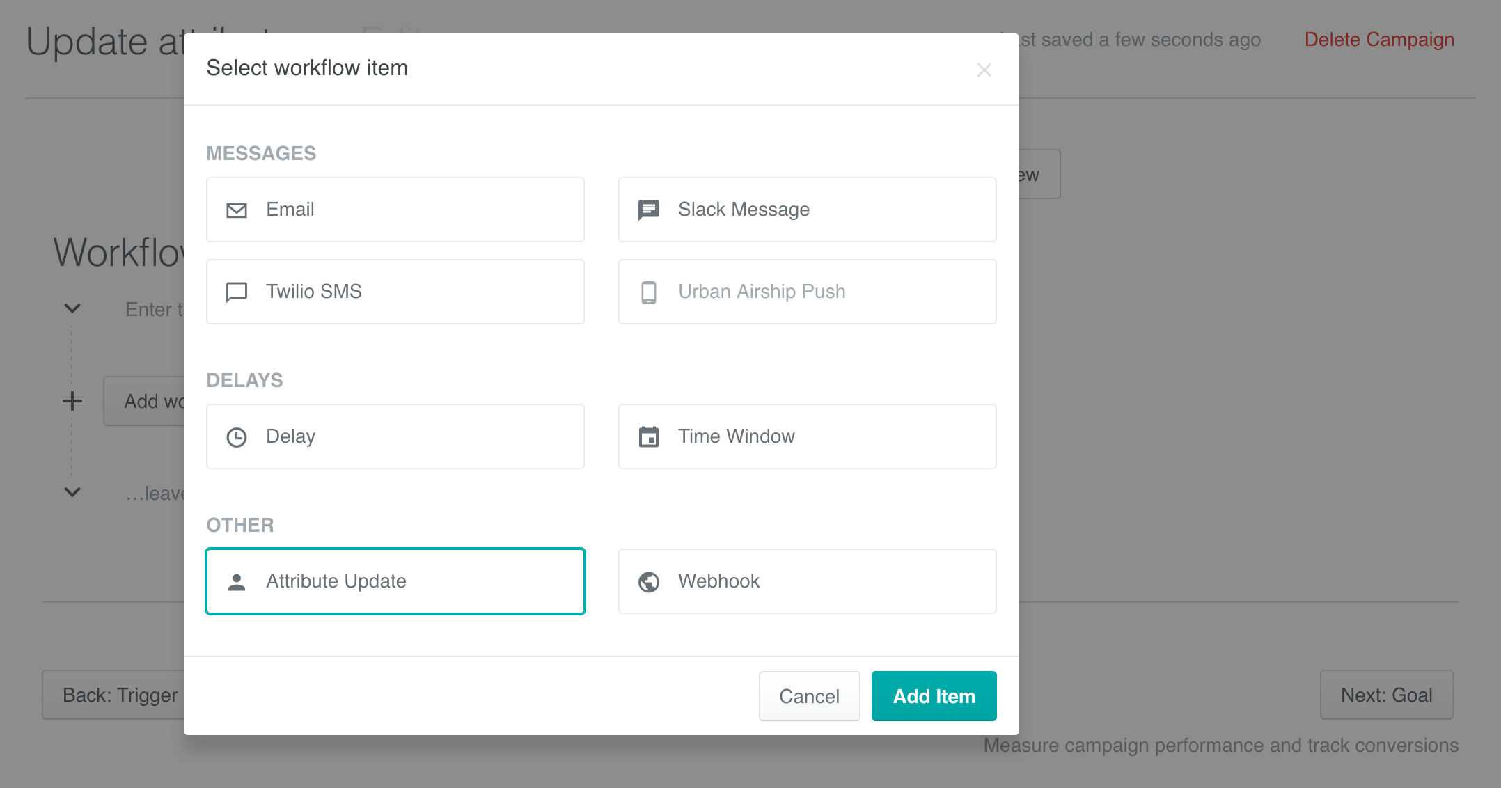 Attribute Update Getting Started Customer.io