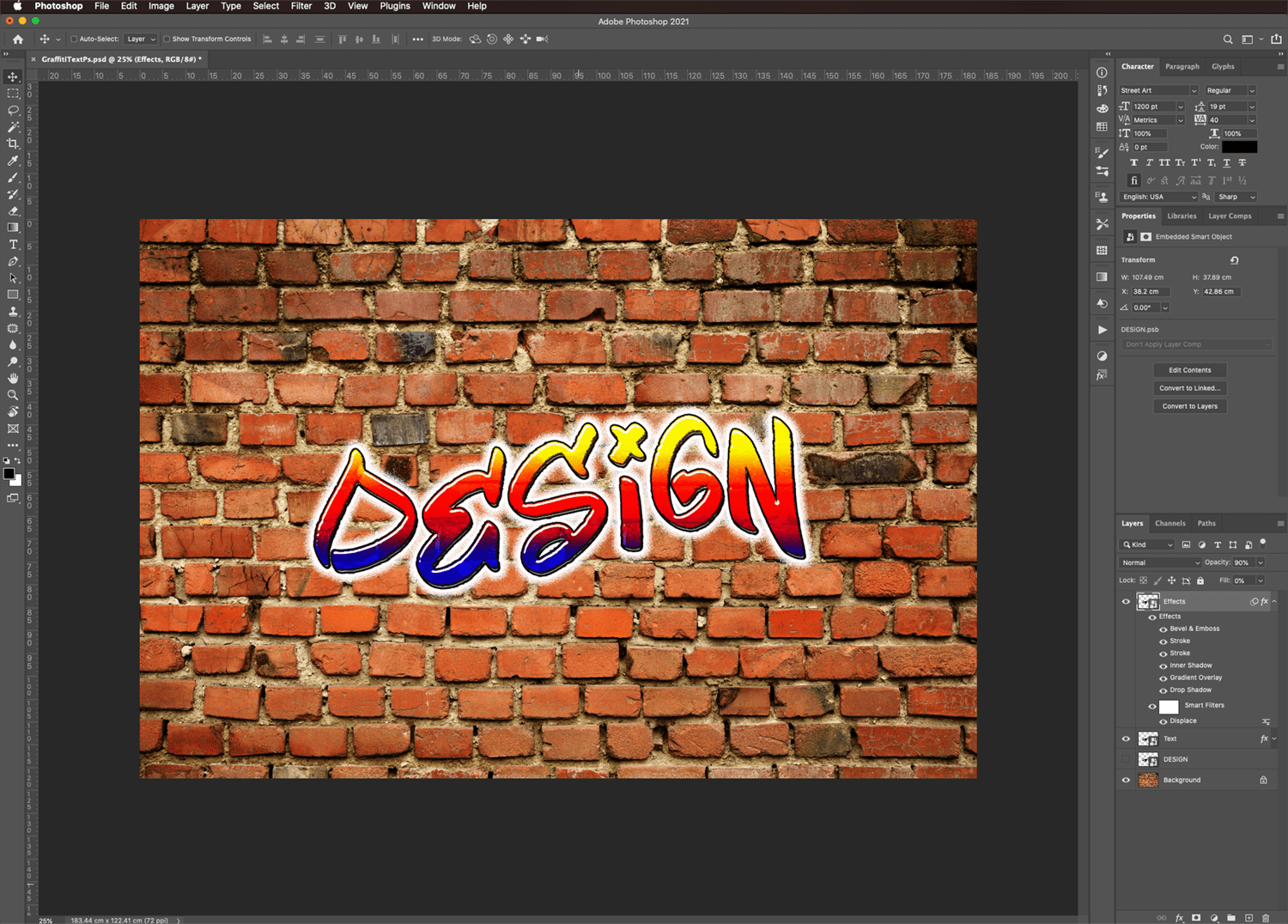 Make a Graffiti Text Effect in Design Bundles