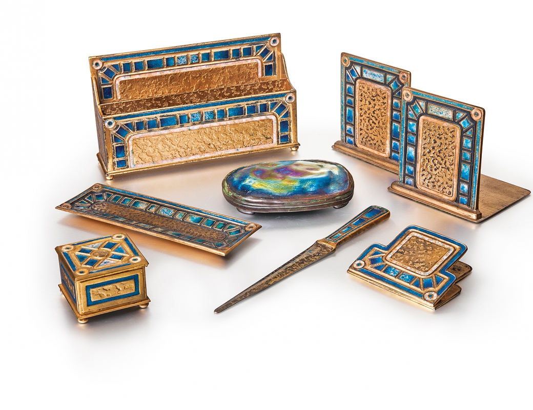 Tiffany Desk Sets Team Antiques