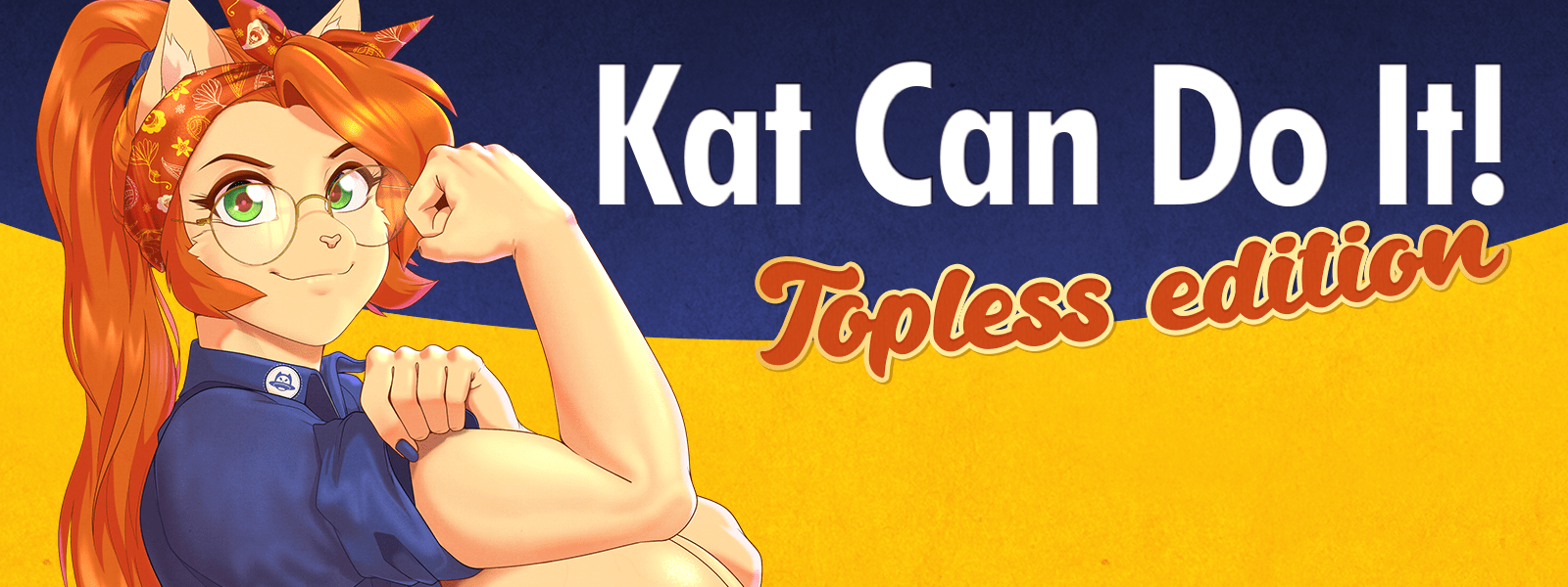 Kat can do it! (Topless edition)