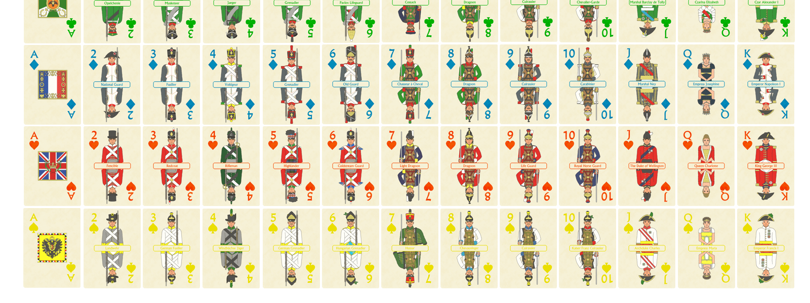 Napoleonic Wars Playing Cards