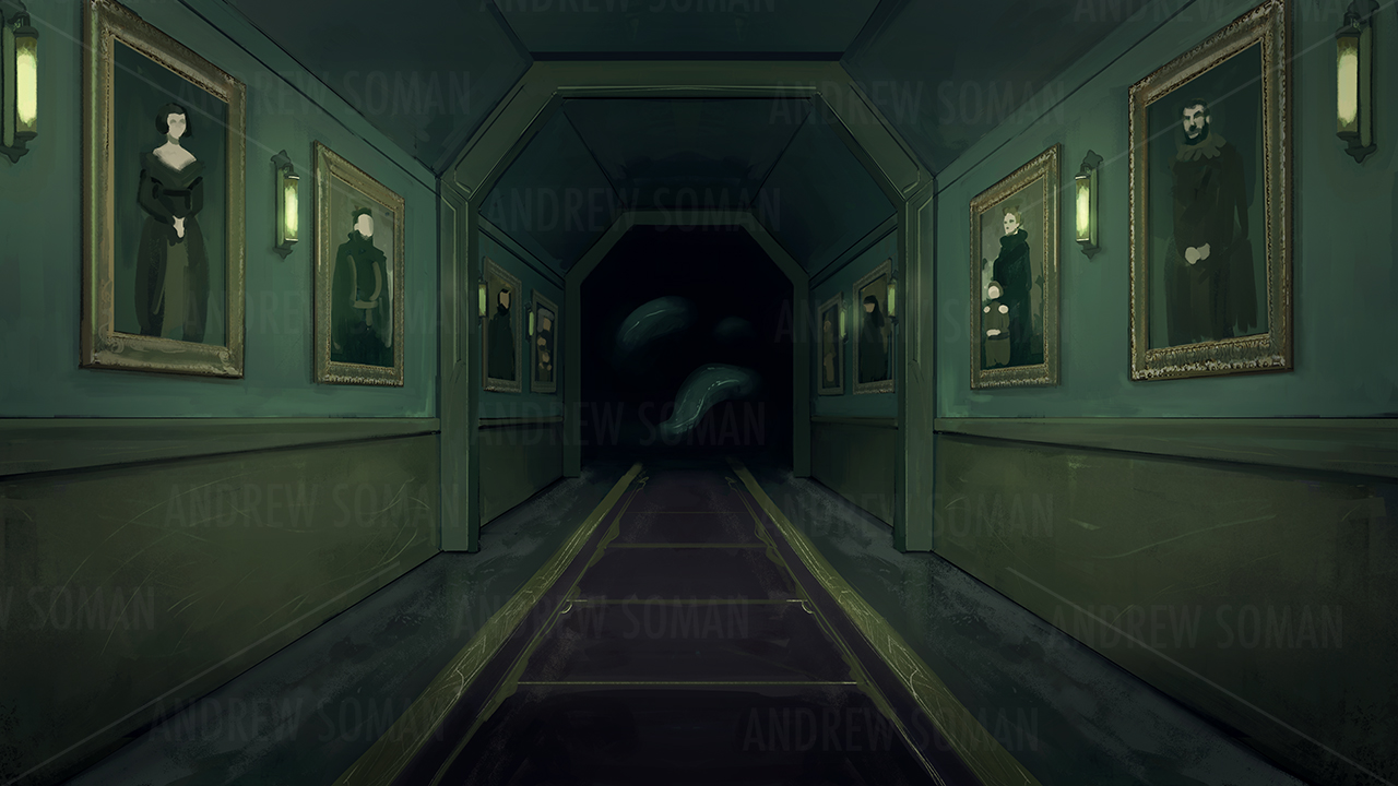 SteamHorror Essentials Dark Hall Background
