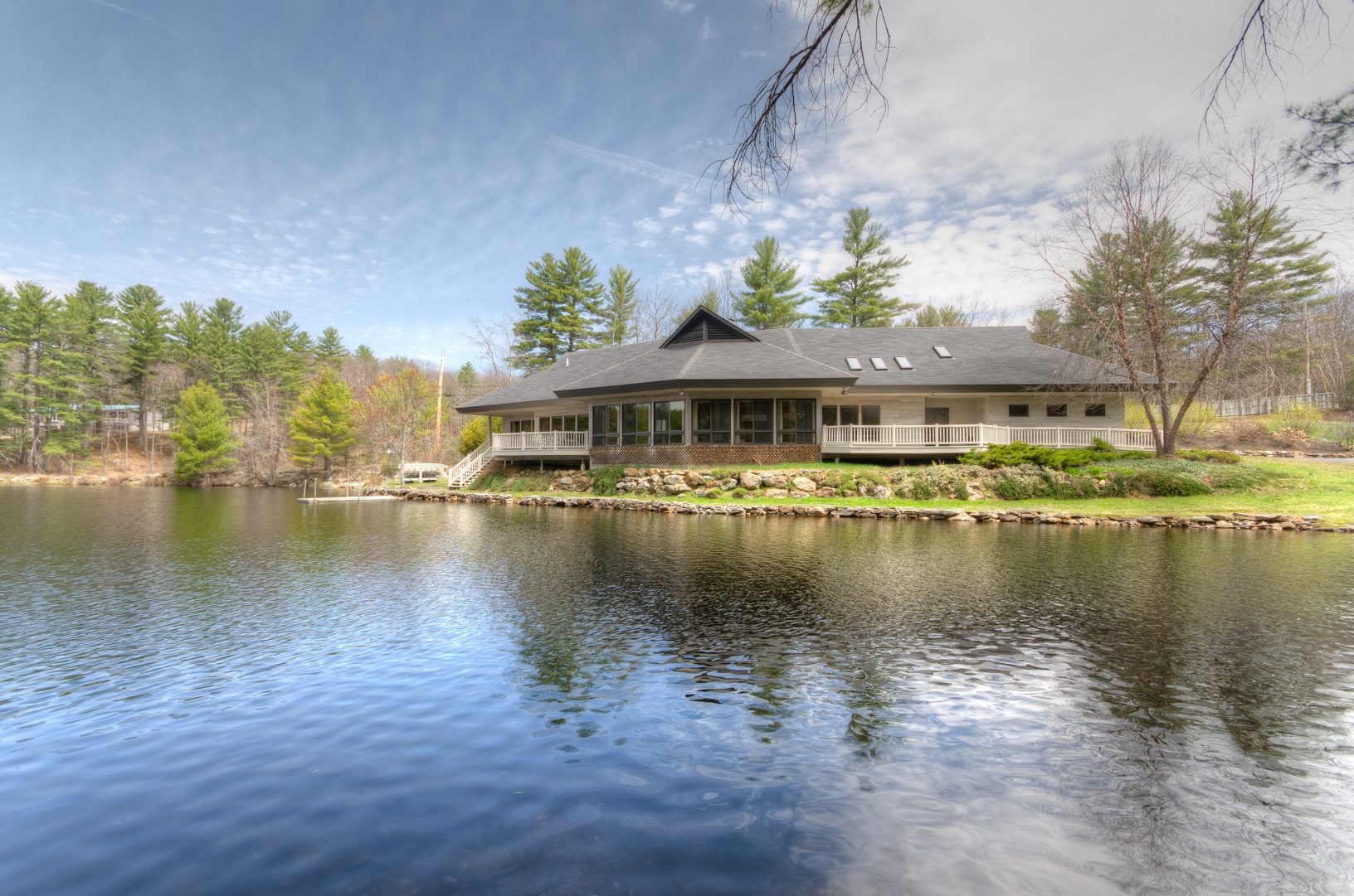 Custom Waterfront Home in Barnstead NH with it's Own Pond
