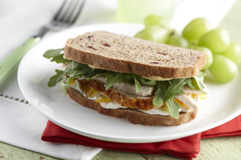 Chicken Sandwich on Cranberry Nut Whole Wheat Bread