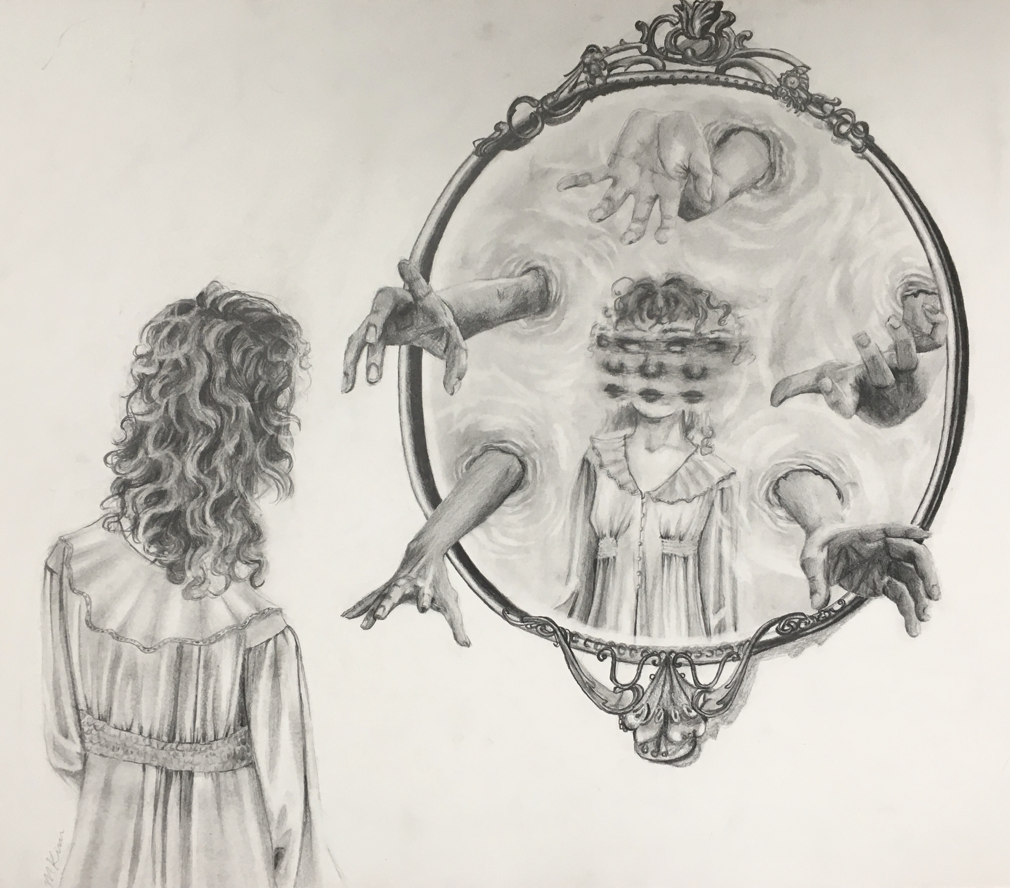 Eisoptrophobia The Fear of Mirrors, by the artist Mercy Kim Gallea