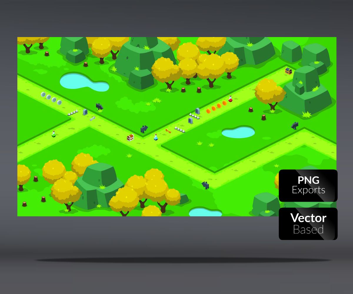 Isometric Forest Tileset Game Art Partners