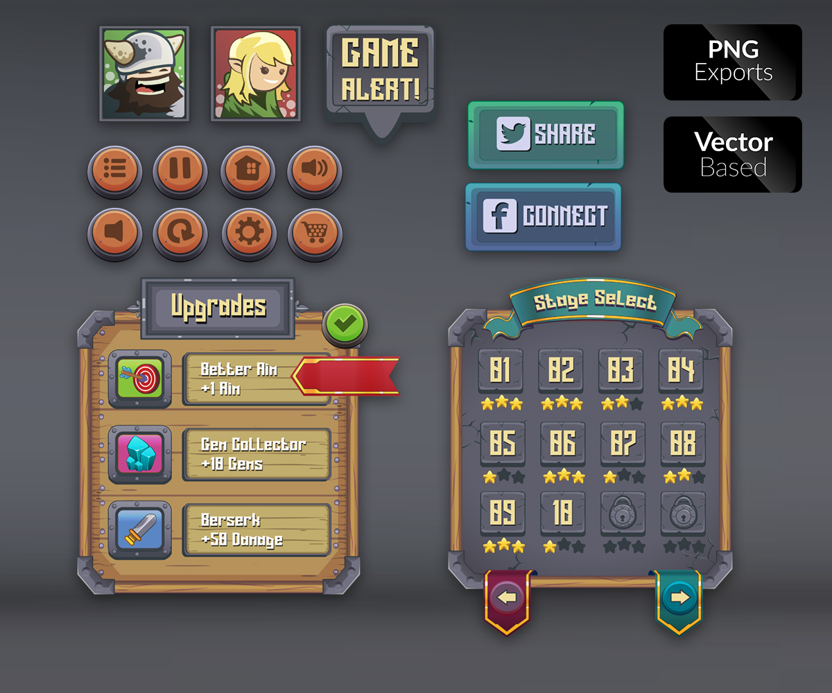 Medieval Game UI