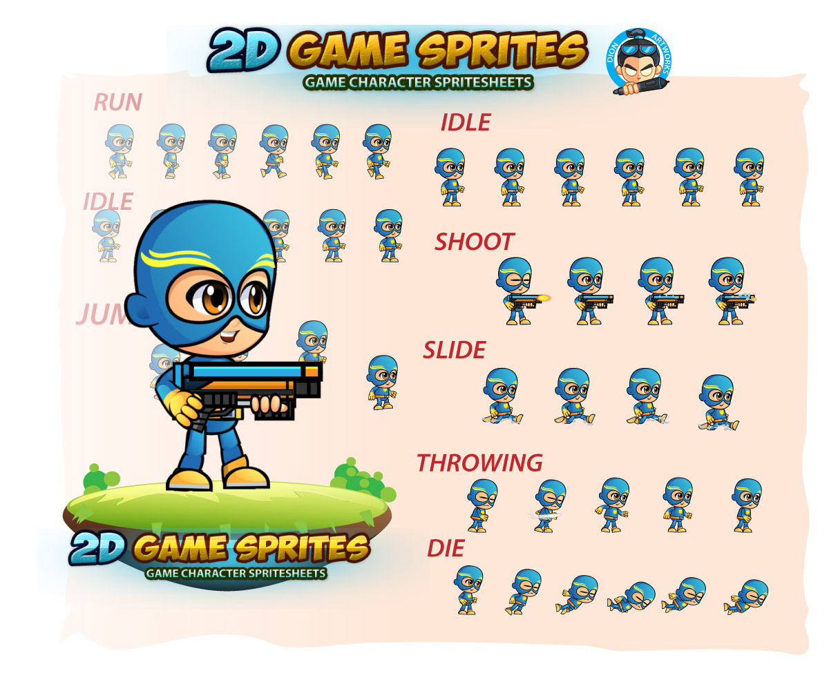 SuperJack 2D Game Sprites Game Art Partners