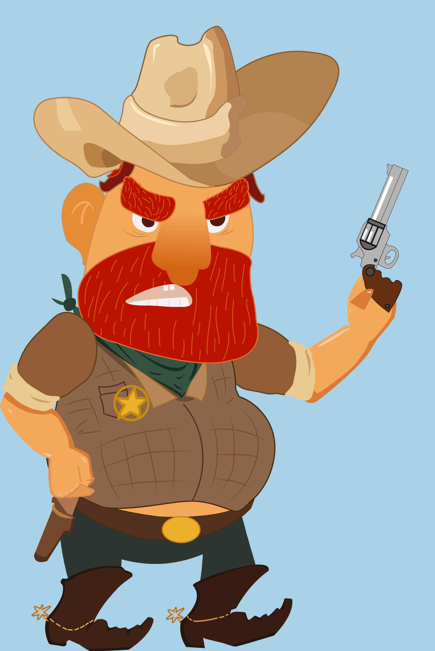 2D GAME CHARACTER SHERIFF JACK Game Art Partners