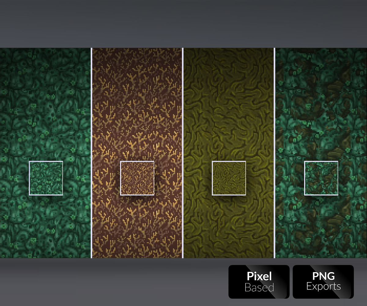 50 Pixel Art Textures Game Art Partners
