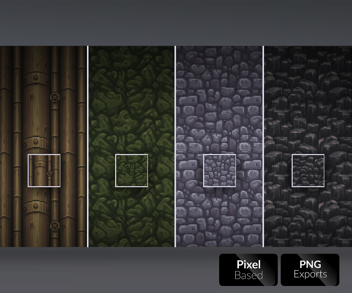50 Pixel Art Textures