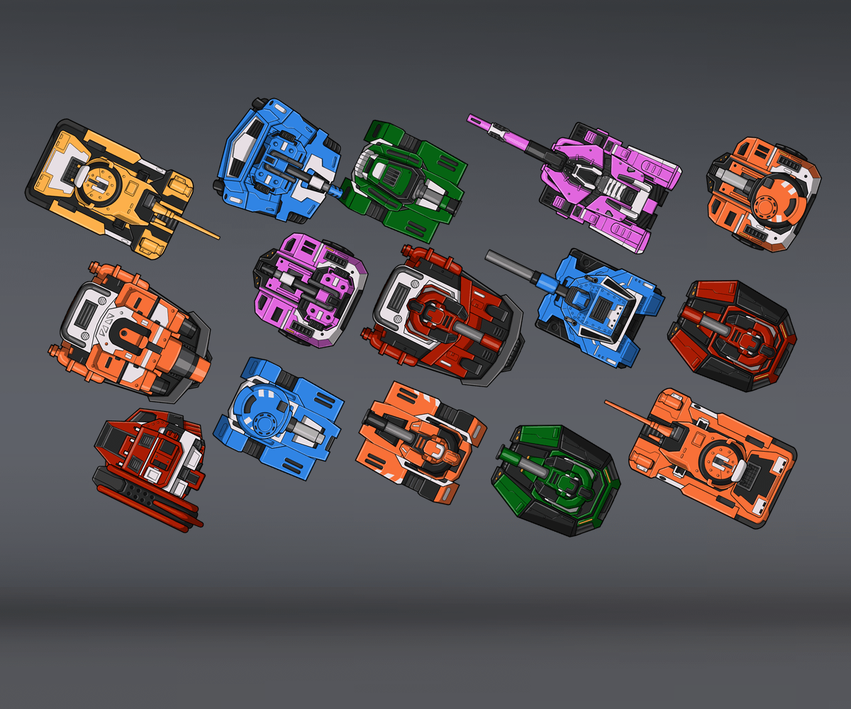2D TopDown Tanks Vol 01 Game Art Partners