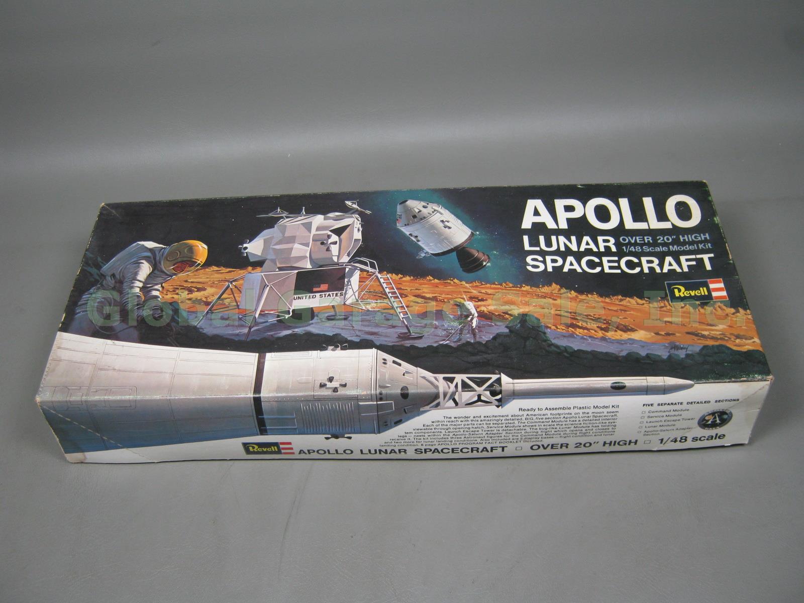 Vtg Unbuilt 1967 Revell Apollo Lunar Spacecraft 1/48 Scale Plastic