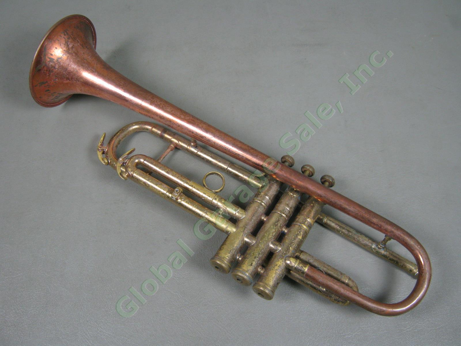 Vintage 1950s 1952 CG C G Conn Copper Bell Trumpet Serial Number 408748 No Res! eBay