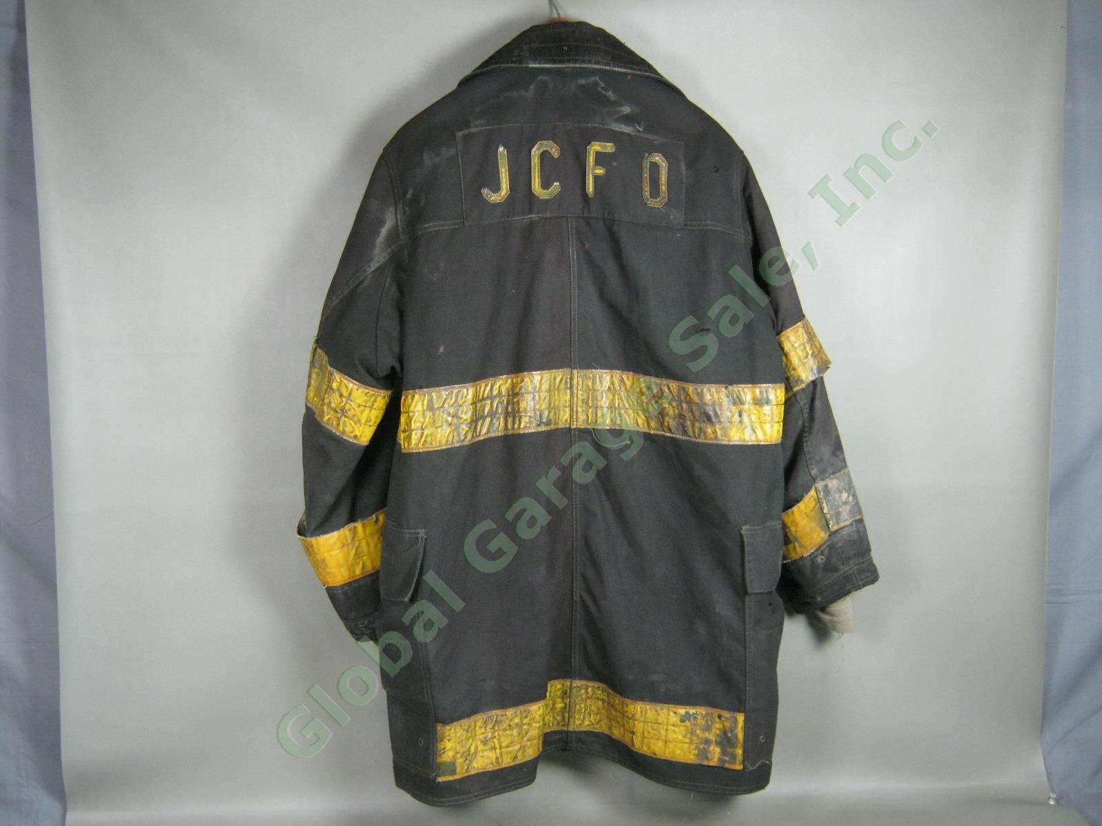 Vtg Jersey City NJ Fire Dept Summer Firefighter Turnout Jacket Coat